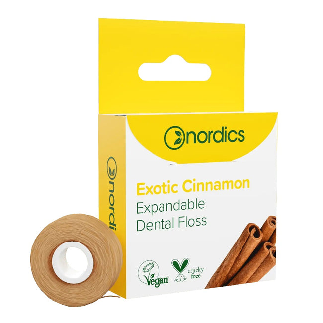 Nordics Expandable Dental Floss nić dentystyczna Egzotyczny Cynamon 30m