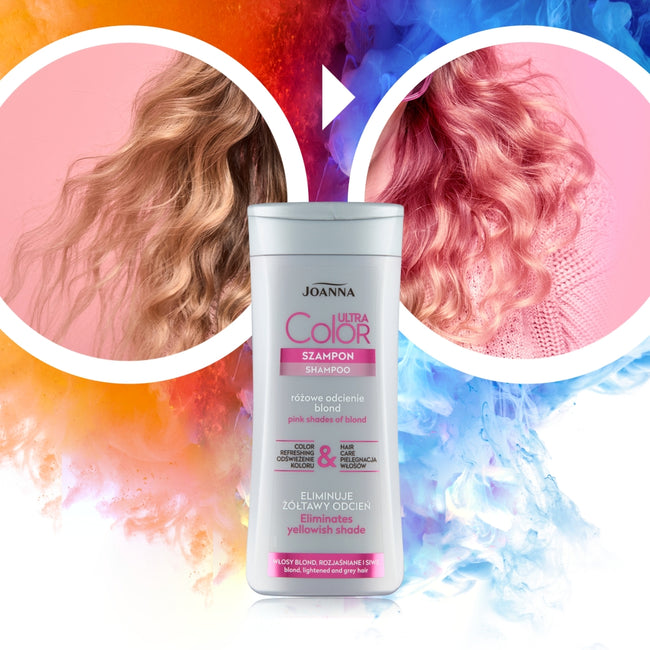 Joanna Ultra Color szampon nadający różowy odcień do włosów blond i rozjaśnianych 200ml