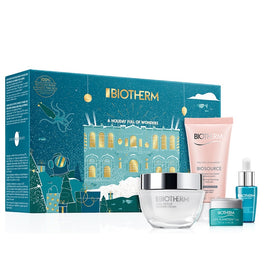 Biotherm Anti-Age & Protection zestaw Cera Repair krem do twarzy 50ml + Life Plankton Elixir serum do twarzy 7ml + Biosource Nettoyant pianka oczyszczająca do twarzy 50ml + Life Plankton Eye krem pod oczy 5ml + kosmetyczka