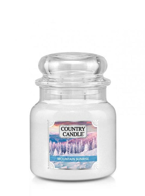 Country Candle Średnia świeca zapachowa z dwoma knotami Mountain Sunrise 453g