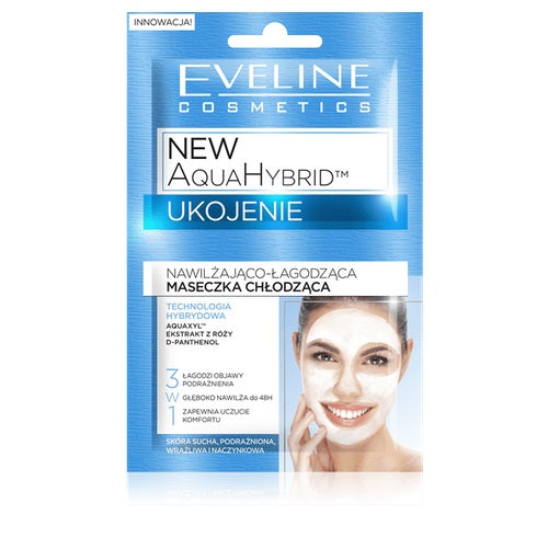 Eveline Cosmetics Aqua Hybrid nawilżająco-łagodząca maseczka chłodząca 2x5ml