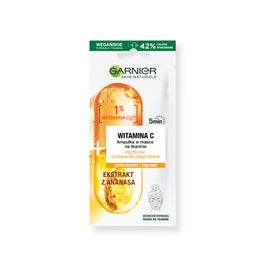 Garnier Skin Naturals Vitamin C ampułka w masce na tkaninie przeciw oznakom zmęczenia 15g