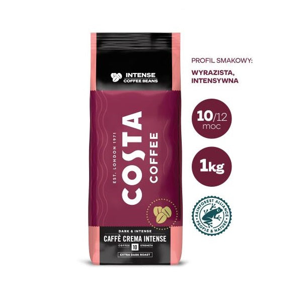 COSTA COFFEE Caffe Crema Intense kawa ziarnista Extra Dark Roast 1000g