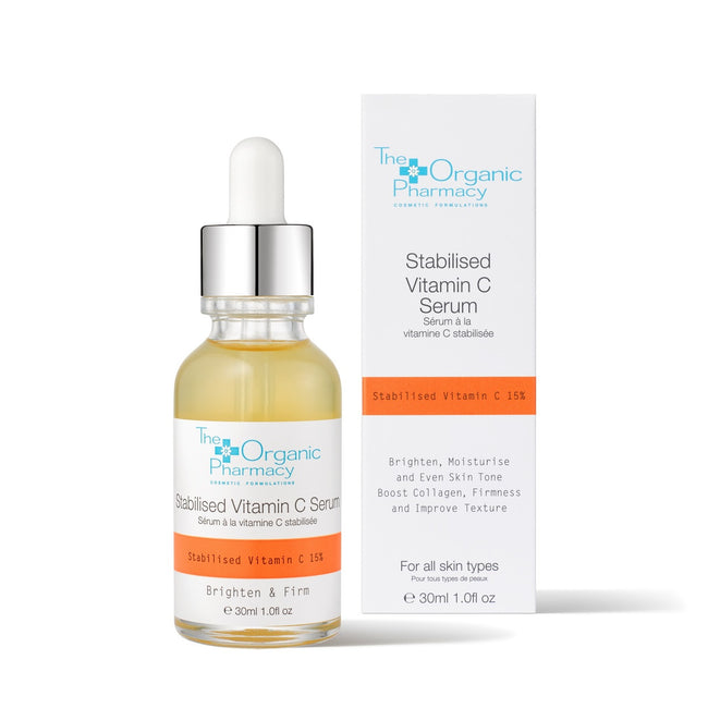 The Organic Pharmacy Stabilised Vitamin C Serum rozjaśniająco-ujędrniające serum do twarzy z witaminą C 30ml