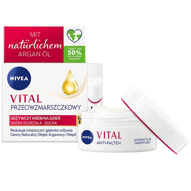 Nivea Vital Przeciwzmarszczkowy odżywczy krem na dzień SPF15 50ml