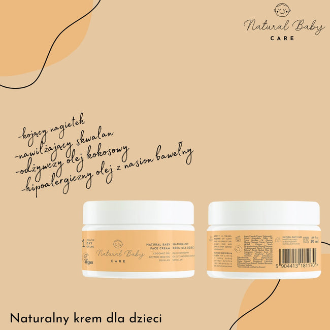 Natural Baby Care Naturalny krem do twarzy dla dzieci 50ml