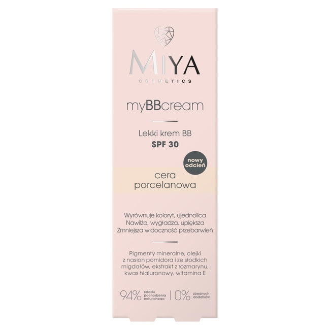 Miya Cosmetics My BB Cream SPF30 lekki krem koloryzujący do cery porcelanowej 40ml