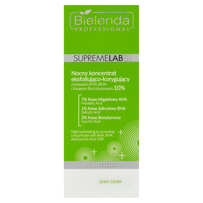 Bielenda Professional SupremeLab Sebio Derm nocny koncentrat eksfoliująco-korygujący 30ml