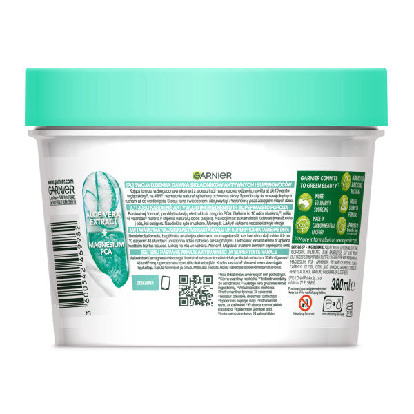 Garnier Body Superfood Aloe kojący krem z ekstraktem z aloesu i solą magnezową 380ml