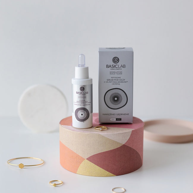 BasicLab Esteticus peptydowe serum pod oczy z 10% argireline i kofeiną Nawilżenie i Ujędrnienie 30ml
