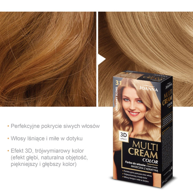 Joanna Multi Cream Color farba do włosów 31 Piaskowy Blond