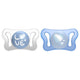 Chicco PhysioForma silikonowy smoczek do uspokajania Micro 0-2m+ Niebieski 2szt.