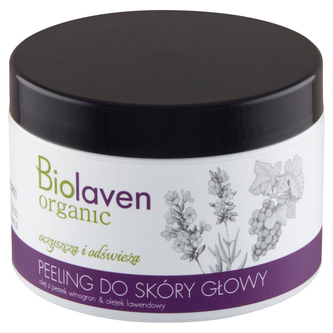 Biolaven Odświeżający peeling do skóry głowy Olej z Pestek Winogron & Olejek Lawendowy 150ml