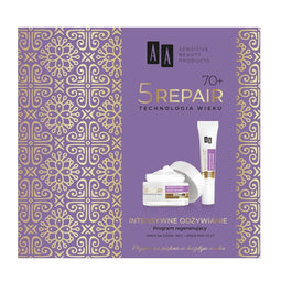 AA Technologia Wieku 5Repair Intensywne Odżywianie zestaw krem intensywnie regenerujący na dzień i na noc 50ml + krem pod oczy nawilżająco-odżywczy 15ml
