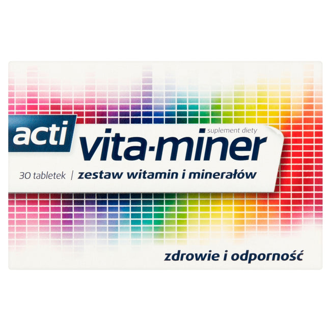 Acti vita-miner Zestaw witamin i minerałów suplement diety 30 tabletek