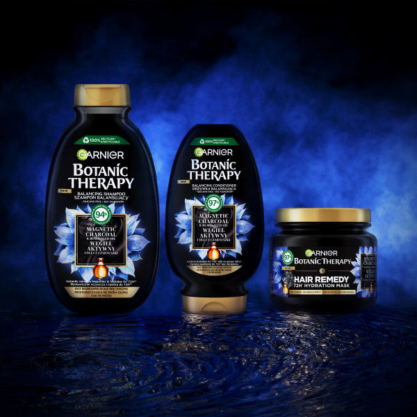 Garnier Botanic Therapy odżywka balansująca do przetłuszczających się włosów i suchej skóry głowy Węgiel Aktywny i Olej z Czarnuszki 200ml