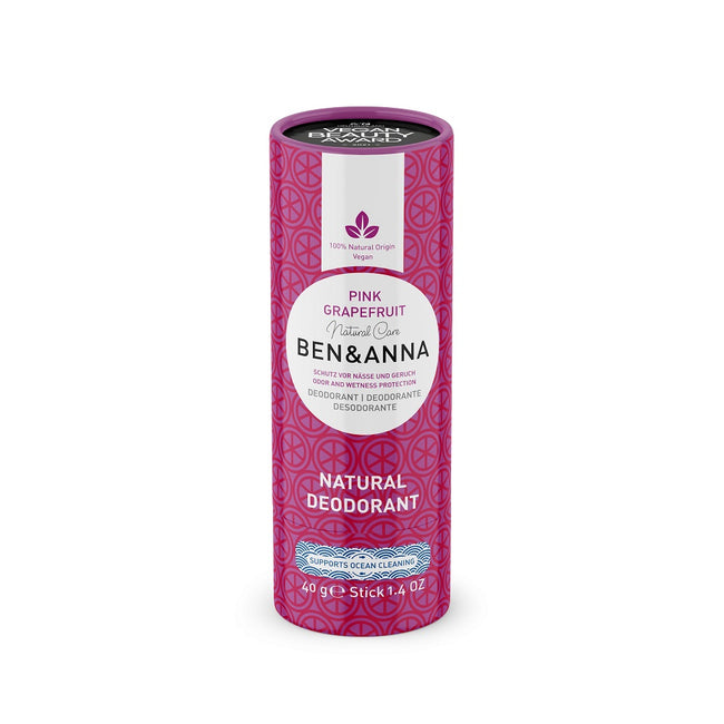 Ben&Anna Natural Soda Deodorant naturalny dezodorant na bazie sody sztyft kartonowy Pink Grapefruit 40g