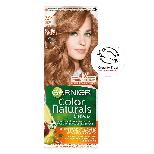 Garnier Color Naturals Creme krem koloryzujący do włosów 7.34 Naturalna Miedź