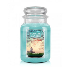 Country Candle Duża świeca zapachowa z dwoma knotami Summerset 652g