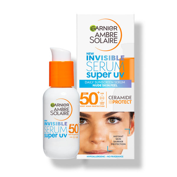 Garnier Ambre Solaire Invisible Super UV serum ochronne do twarzy SPF50+ 30ml