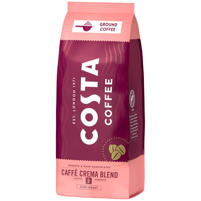 COSTA COFFEE Caffe Crema Blend kawa palona mielona Dark Roast 500g