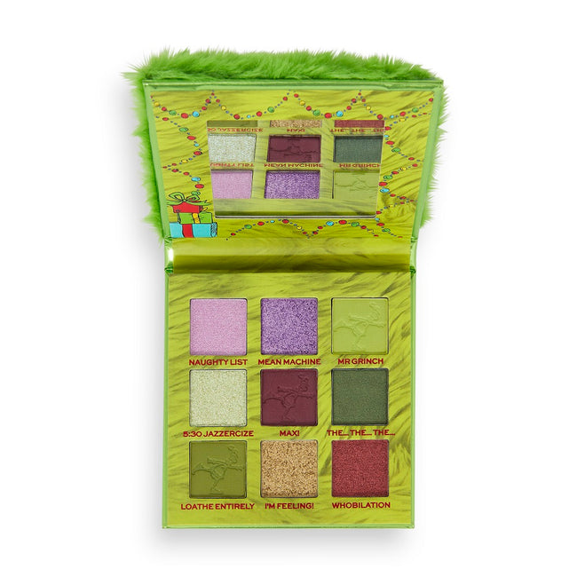Makeup Revolution The Grinch x Revolution Mean One Shadow Palette paletka 9 cieni do powiek 7.2g