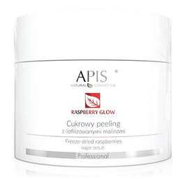APIS Raspberry Glow cukrowy peeling z liofilizowanymi malinami 220g