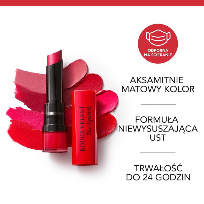 Bourjois Rouge Velvet The Lipstick matowa pomadka do ust 08 Rubi's Cute 2.4g