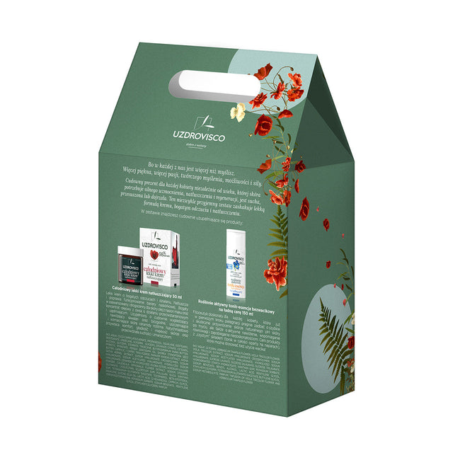 UZDROVISCO Wzmocnione Piękno! zestaw całodniowy lekki krem natłuszczający 50ml + roślinnie aktywny tonik-esencja bezwacikowy na ładną cerę 150ml