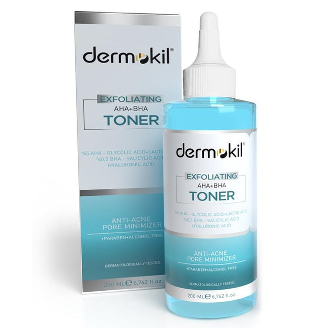 Dermokil Exfoliating Aha+Bha Niacinamide Toner złuszczający tonik do twarzy 200ml