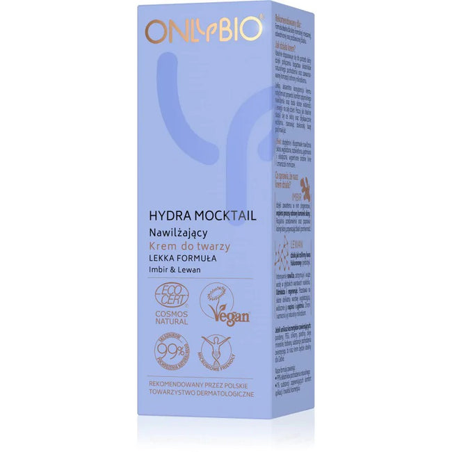 OnlyBio Hydra Mocktail nawilżający krem do twarzy lekka formuła 50ml