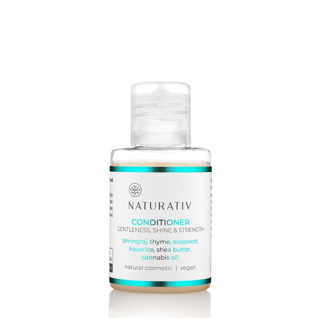 Naturativ Gentleness Shine & Strength Conditioner mini odżywka do włosów łagodność blask & wzmocnienie 45ml