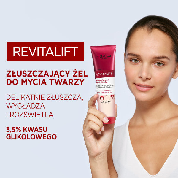 L'Oreal Paris Revitalift złuszczający żel do mycia twarzy z kwasem glikolowym 150ml