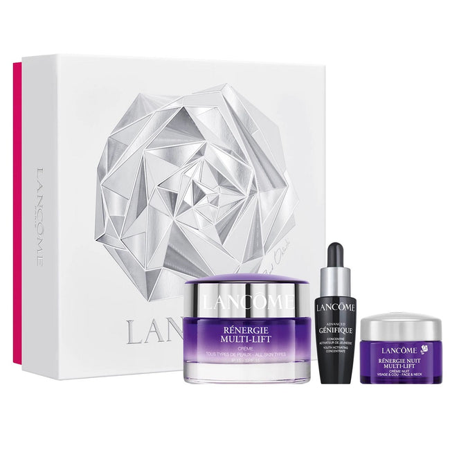 Lancome Skincare Gift Set zestaw Renergie Multi-Lift Cream 50ml + Renergie Nuit Multi-Lift Night Cream 15ml + Advanced Genifique Youth Activating Concentrate 10ml