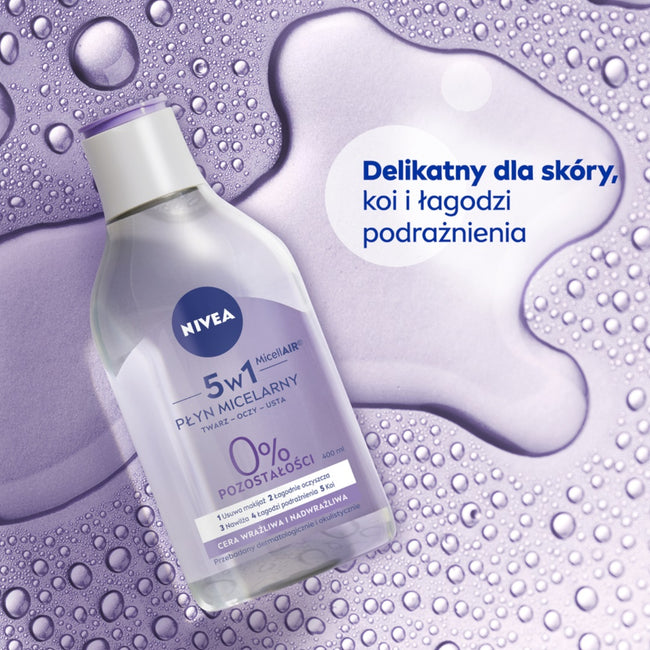 Nivea MicellAir Skin Breathe pielęgnujący płyn micelarny do cery wrażliwej i nadwrażliwej 400ml