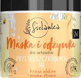 Sielanka 2 w 1 maska i odżywka do włosów przetłuszczających się Mleko i Miód 250ml