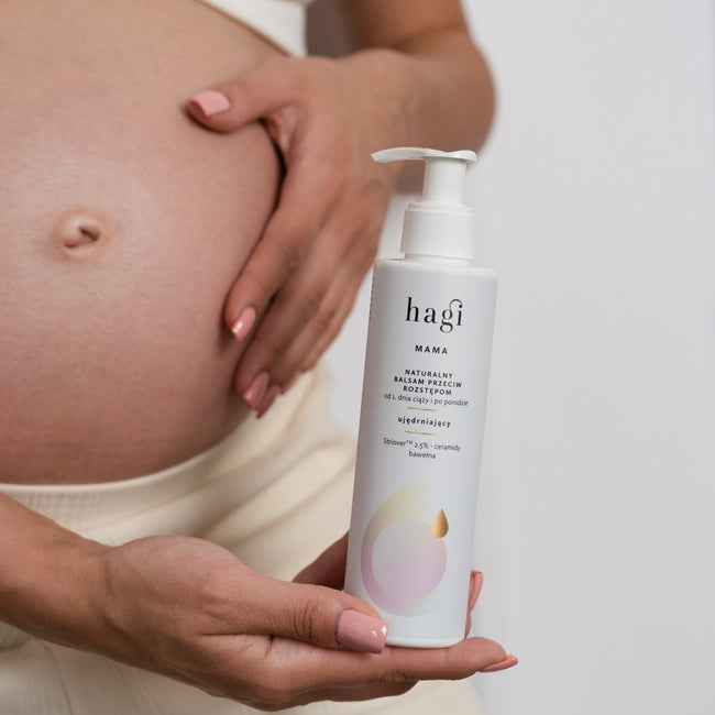 Hagi Mama naturalny balsam przeciw rozstępom dla kobiet od 1 dnia ciąży i po porodzie 200ml