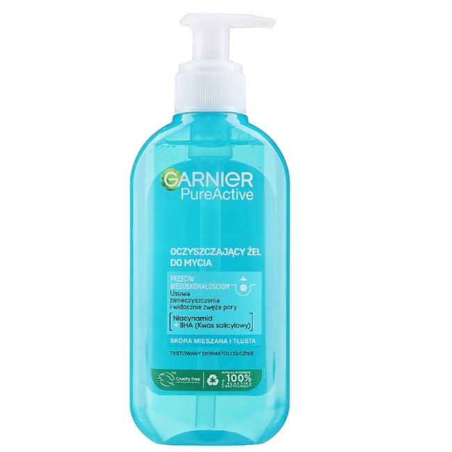 Garnier Czysta Skóra żel oczyszczający przeciw niedoskonałościom z kwasem salicylowym 200ml