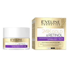 Eveline Cosmetics 24K Gold&Retinol skoncentrowany krem liftingujący 50+ 50ml