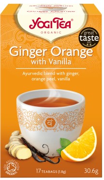 Yogi Tea Ginger Orange With Vanilla ajurwedyjska herbatka z imbirem pomarańczą i wanilią 17 saszetek
