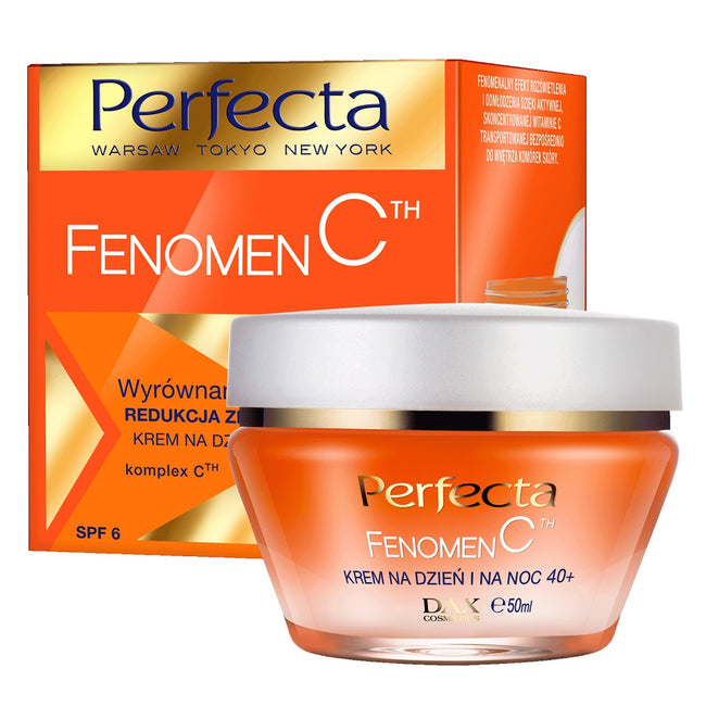 Perfecta Fenomen C Wyrównanie Kolorytu Redukcja Zmarszczek 40+ krem na dzień i noc SPF6 50ml
