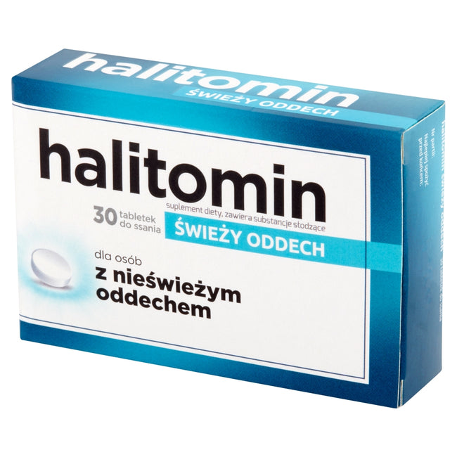 Halitomin Suplement diety dla osób z nieświeżym oddechem 30 tabletek do ssania