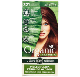 Joanna Naturia Organic pielęgnująca farba do włosów 321 Kasztanowy