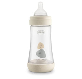 Chicco Perfect5 butelka antykolkowa ze smoczkiem silikonowym przepływ średni 2m+ Neutral 240ml