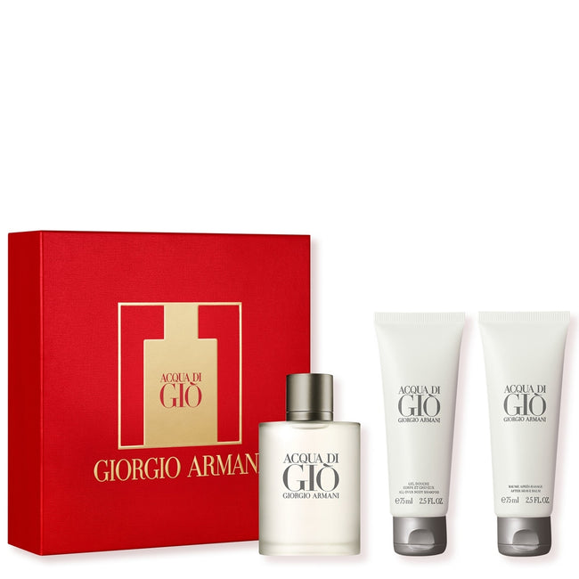 Giorgio Armani Acqua di Gio Pour Homme zestaw woda toaletowa spray 100ml + balsam po goleniu 75ml + żel pod prysznic 75ml