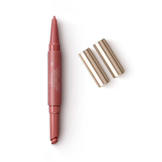 KIKO Milano Beauty Essentials 2-In-1 Long Lasting Matte Lipstick & Pencil matowa pomadka i kredka o trwałości do 8h 06 Red&Powerful 0.9g