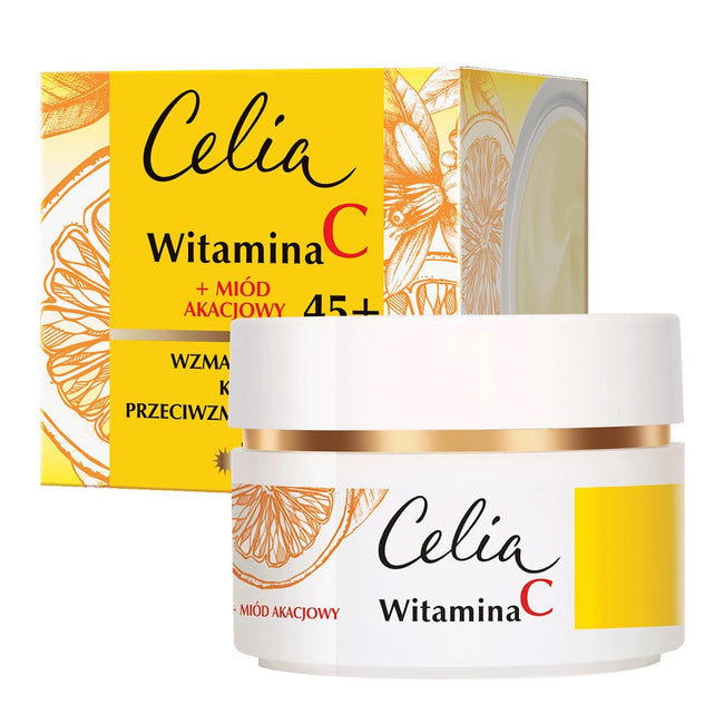 Celia Witamina C wzmacniający krem przeciwzmarszczkowy 45+ na dzień i na noc 50ml