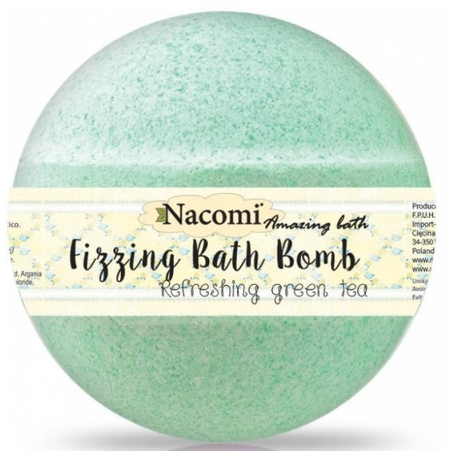 Nacomi Fizzing Bath Bomb kula do kąpieli Refreshing Green Tea 130g