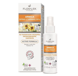 Floslek Arnica spray z arniką 20% active formula na rozszerzone naczynka zaczerwienienia i zasinienia 100ml