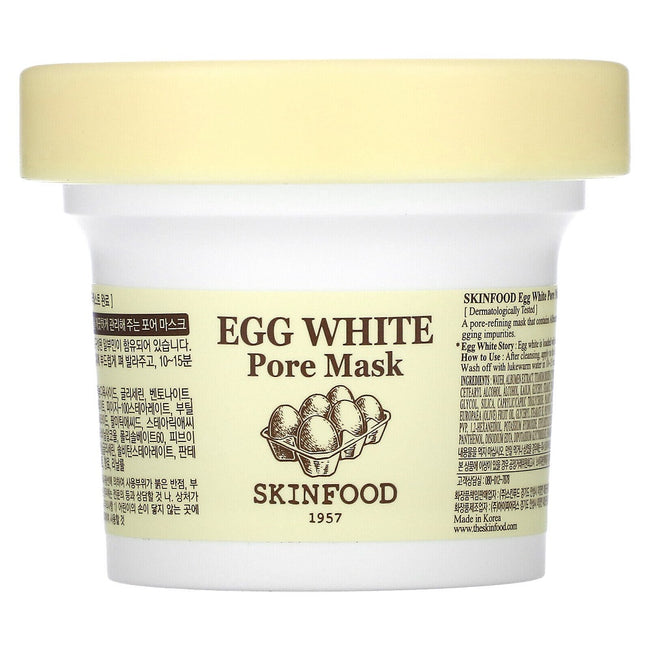 SKINFOOD Egg White Pore Mask głęboko oczyszczająca maska do walki z rozszerzonymi porami 125g